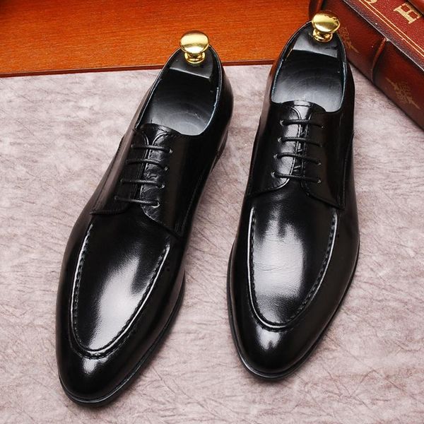 dress shoes men's business leather head layer tip goodyear lace wedding office party, Black
dress shoes men's business leather head layer tip goodyear lace wedding office party, Black