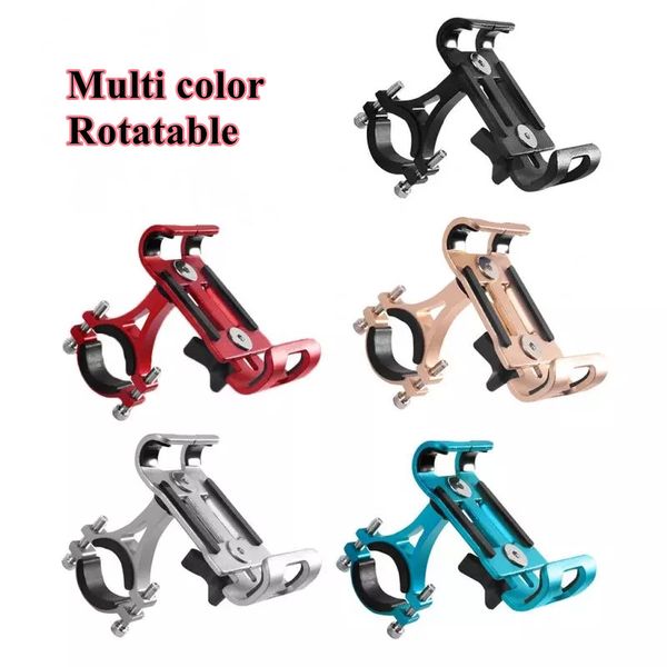 metal motorcycle bike phone holder aluminum alloy anti-slip bracket gps clip universal bicycle stand for all smartphones