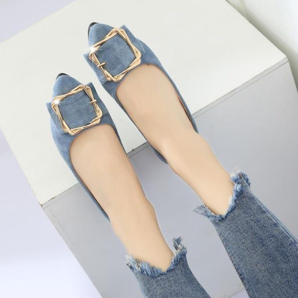 spring pointed flat women's shoes wild metal square buckle pea fashion casual work sandals, Black
spring pointed flat women's shoes wild metal square buckle pea fashion casual work sandals, Black