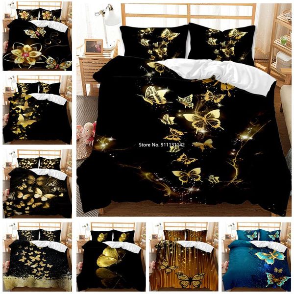 bedding sets modern golden butterfly digital print set single double king size down quilt cover pillowcase bedroom home textile
bedding sets modern golden butterfly digital print set single double king size down quilt cover pillowcase bedroom home textile