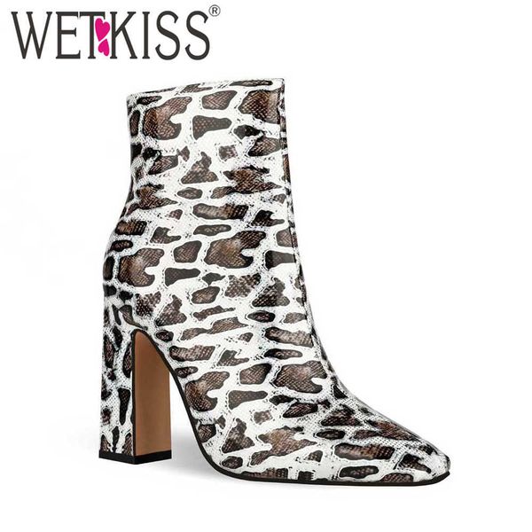 wetkiss fashion leopard booties women square toe thick high heels shoes woman ankle boots winter party female shoes ladies boot 210630, Black
wetkiss fashion leopard booties women square toe thick high heels shoes woman ankle boots winter party female shoes ladies boot 210630, Black