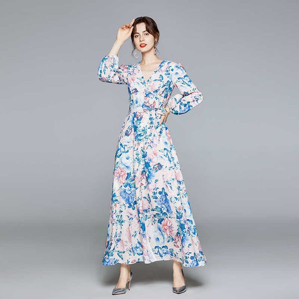 runway designer women's holiday maxi dress autumn single breasted floral print lantern sleeve sashes long 210529, Black;gray
runway designer women's holiday maxi dress autumn single breasted floral print lantern sleeve sashes long 210529, Black;gray