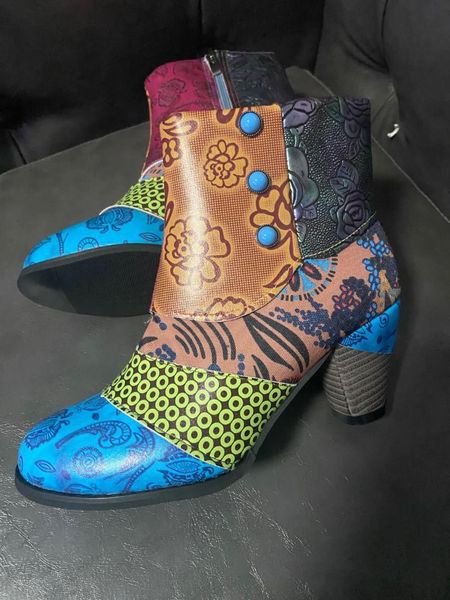 z68 plus size 43 autumn winter classic retro hand stitching jacquard craft fashion ankle boots high heel botas mujer lt77, Black
z68 plus size 43 autumn winter classic retro hand stitching jacquard craft fashion ankle boots high heel botas mujer lt77, Black