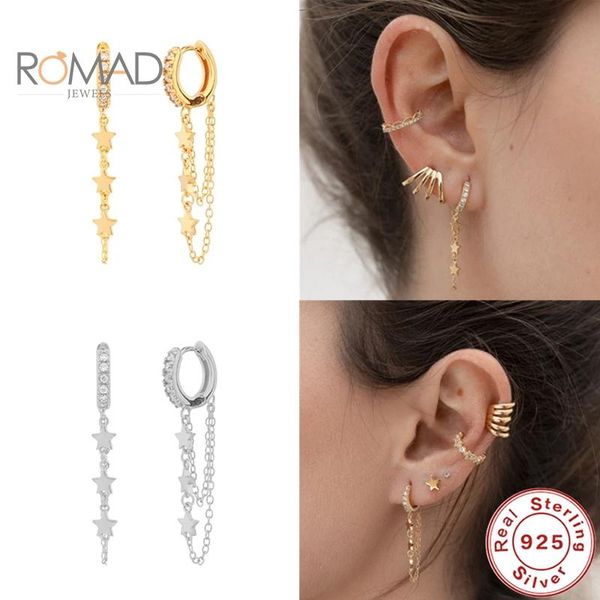hoop & huggie romad simple 925 sterling silver chain tassel star earrings women's 2021 temperament huggie earrings for women aretes de, Golden;silver
hoop & huggie romad simple 925 sterling silver chain tassel star earrings women's 2021 temperament huggie earrings for women aretes de, Golden;silver