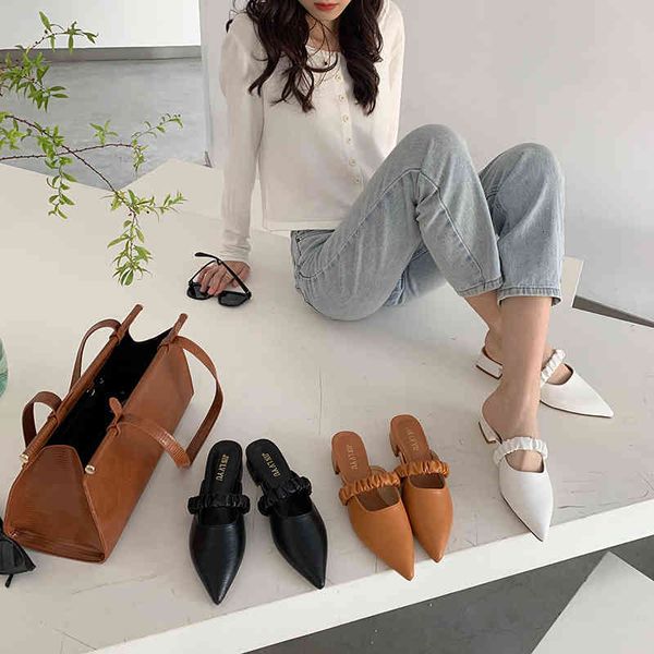 slippers 2021 women pointed toe slides hollow casual ladies thick low heels solid color flats shoes mules beach vu0u, Black
slippers 2021 women pointed toe slides hollow casual ladies thick low heels solid color flats shoes mules beach vu0u, Black