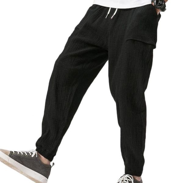 men's pants 80%casual men loose drawstring sports gym trousers long ankle banded bloomers, Black
men's pants 80%casual men loose drawstring sports gym trousers long ankle banded bloomers, Black