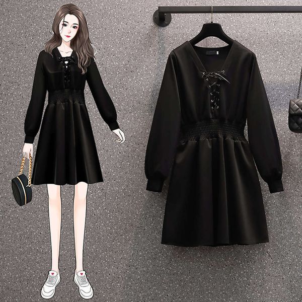 casual dresses dress spring large women's slightly fat mm waist slim french v-neck hepburn sv5m, Black;gray
casual dresses dress spring large women's slightly fat mm waist slim french v-neck hepburn sv5m, Black;gray