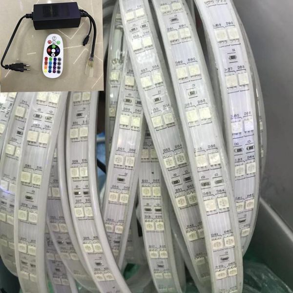 strips double row rgb led strip ac220v color change light tape ip67 waterproof rope +ir control ship
strips double row rgb led strip ac220v color change light tape ip67 waterproof rope +ir control ship