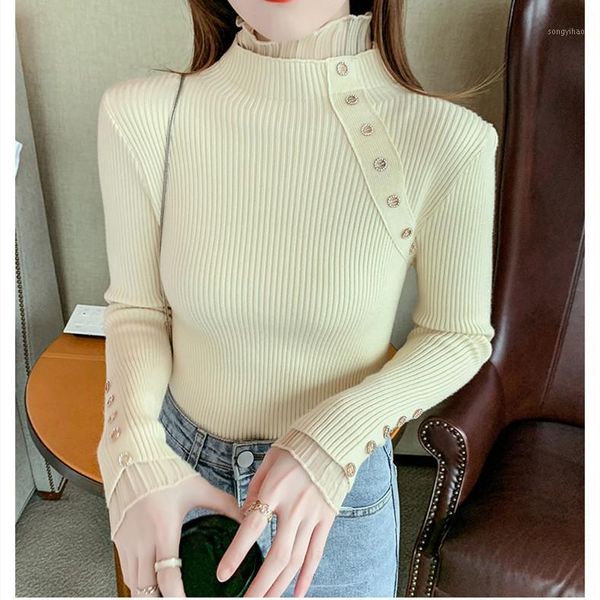 women's sweaters faux mink velvet button bottom slim women warm knitted sweater pullover female spring high collar solid color, White;black
women's sweaters faux mink velvet button bottom slim women warm knitted sweater pullover female spring high collar solid color, White;black