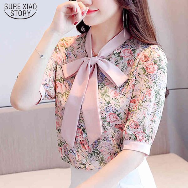 floral print bow chiffon shirts elegant women fashion summer blouses short sleeve korean loose female blusas 9543 210417, White
floral print bow chiffon shirts elegant women fashion summer blouses short sleeve korean loose female blusas 9543 210417, White