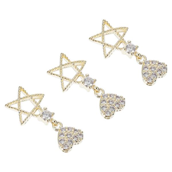 nail gel 3pcs metal studs five-pointed star heart pendants manicure ornament, Red;pink
nail gel 3pcs metal studs five-pointed star heart pendants manicure ornament, Red;pink