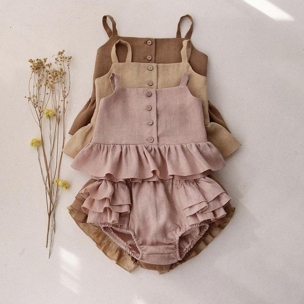 clothing sets baby grils summer 2pcs girl sling princess suit linen dress shorts infant born girls clothes, White
clothing sets baby grils summer 2pcs girl sling princess suit linen dress shorts infant born girls clothes, White