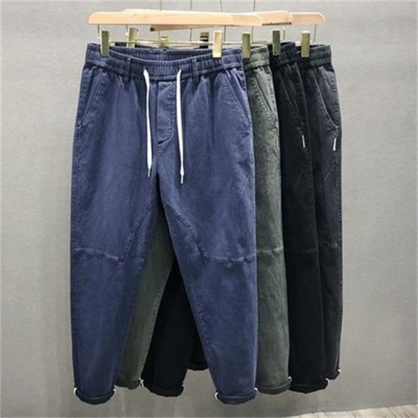 men's jeans spring autumn harem straight loose harlan pants elastic waist casual men trousers plus size 5xl, Blue
men's jeans spring autumn harem straight loose harlan pants elastic waist casual men trousers plus size 5xl, Blue