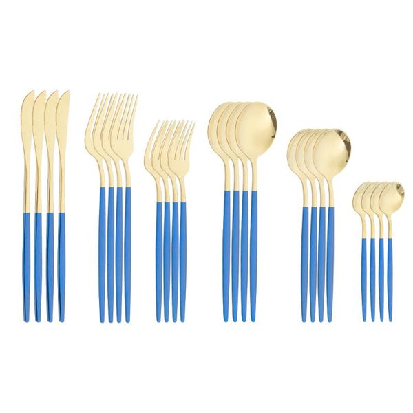 cutlery set creative combination tableware blue gold stainless steel dinnerware kitchen utensils knife fork spoon flatware sets
cutlery set creative combination tableware blue gold stainless steel dinnerware kitchen utensils knife fork spoon flatware sets