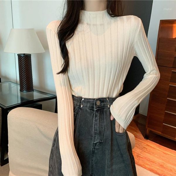 autumn winter turtleneck pullovers sweaters primer shirt long sleeve short korean soft slim tight sweater 2021 women's, White;black
autumn winter turtleneck pullovers sweaters primer shirt long sleeve short korean soft slim tight sweater 2021 women's, White;black