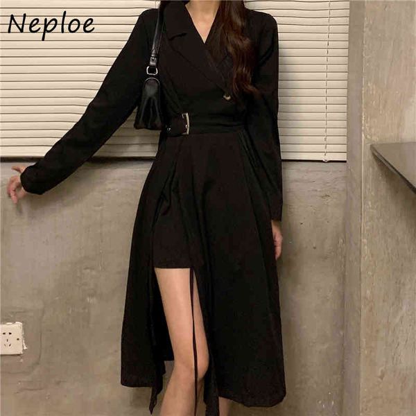 neploe fashion new chic sashes dresses women notched collar slim waist dress autumn elegant solid color femme vestidos 210423, Black;gray
neploe fashion new chic sashes dresses women notched collar slim waist dress autumn elegant solid color femme vestidos 210423, Black;gray