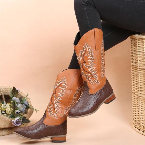 boots 2021 spring autumn fashion woman mid calf big size 43 embroidery comfy walking cool slip on shoes wetern, Black
boots 2021 spring autumn fashion woman mid calf big size 43 embroidery comfy walking cool slip on shoes wetern, Black