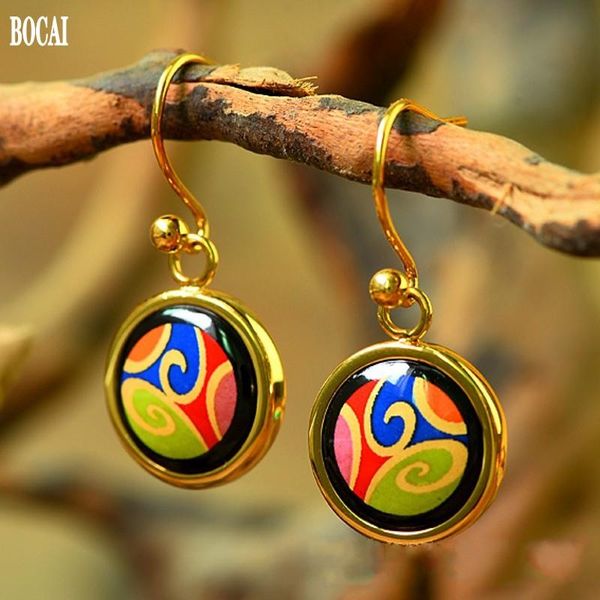 stud bocai 2021 wave pattern series fashion enamel earrings for women round earrings, cloisonne women's, Golden;silver
stud bocai 2021 wave pattern series fashion enamel earrings for women round earrings, cloisonne women's, Golden;silver
