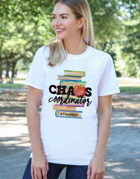 chaos coordinator teacher life women t shirts book print graphic tees casual funny short sleeve t-shirt camisetas mujer harajuku women', White
chaos coordinator teacher life women t shirts book print graphic tees casual funny short sleeve t-shirt camisetas mujer harajuku women', White