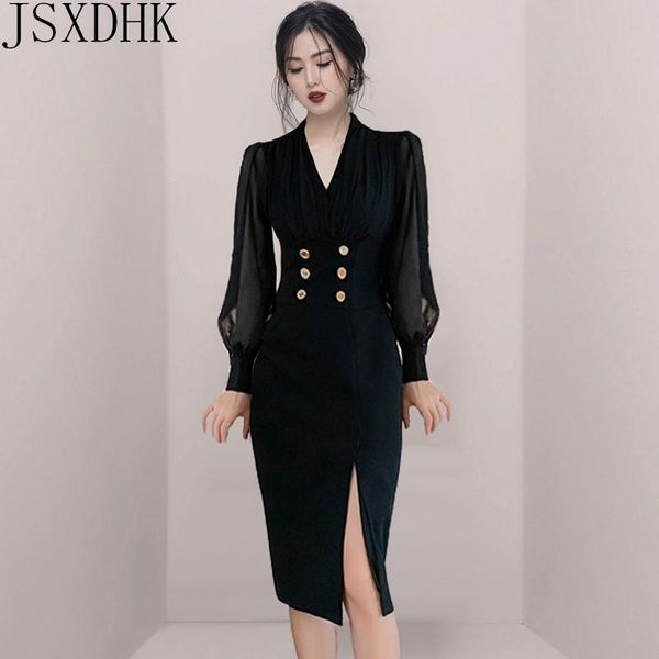 casual dresses fashion party dress 2021 designer runway black women's long sleeve v-neck chiffon patchwork slit, Black;gray
casual dresses fashion party dress 2021 designer runway black women's long sleeve v-neck chiffon patchwork slit, Black;gray