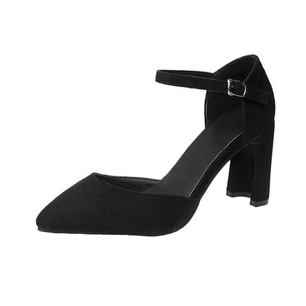 women shoes soft outdoor buckle strap high heels squar high-heeled casual single soft-soled ladies dress, Black
women shoes soft outdoor buckle strap high heels squar high-heeled casual single soft-soled ladies dress, Black