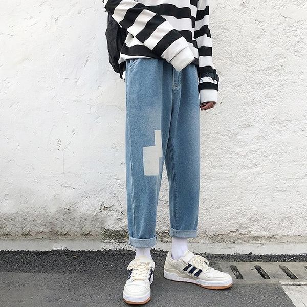 spring and autumn youth stitching loose jeans fashion casual wild straight pants black / blue -3xl men's
spring and autumn youth stitching loose jeans fashion casual wild straight pants black / blue -3xl men's