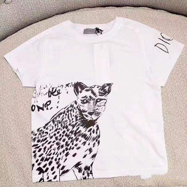 (d) black and white leopard t-shirt 
(d) black and white leopard t-shirt