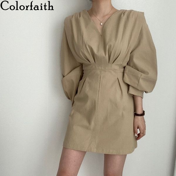 colorfaith new women's autumn winter dresses vintage puff sleeve korean style fashionable elegant lady mini dress dr0659 210413, Black;gray
colorfaith new women's autumn winter dresses vintage puff sleeve korean style fashionable elegant lady mini dress dr0659 210413, Black;gray