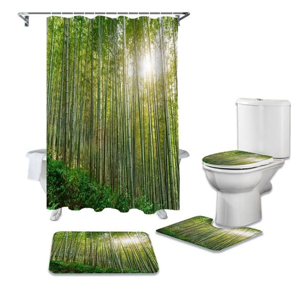 shower curtains green bamboo forest sunlight summer durable waterproof curtain set bathroom rugs carpet toilet seat cover pad floor mat
shower curtains green bamboo forest sunlight summer durable waterproof curtain set bathroom rugs carpet toilet seat cover pad floor mat