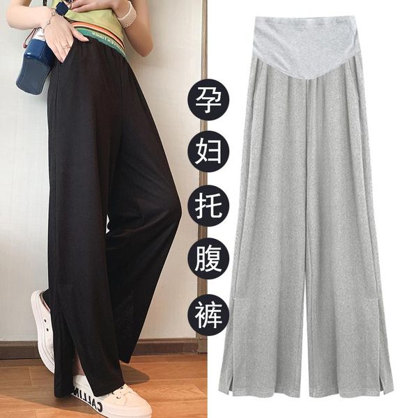 maternity bottoms summer thin modal cotton pants high waist belly straight wide leg loose clothes for pregnant women pregnancy, White
maternity bottoms summer thin modal cotton pants high waist belly straight wide leg loose clothes for pregnant women pregnancy, White