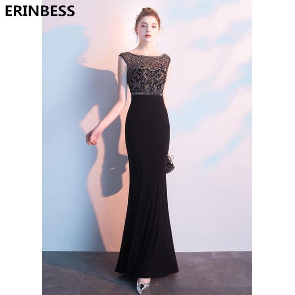 party dresses vestido de festa scoop neck black mermaid evening long robe soiree 2021 beading crystal dress, White;black
party dresses vestido de festa scoop neck black mermaid evening long robe soiree 2021 beading crystal dress, White;black