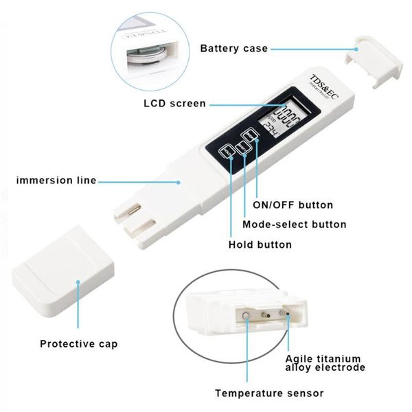 portable water quality tester ec tds meter digital testing tools for indoor pool & accessories
portable water quality tester ec tds meter digital testing tools for indoor pool & accessories