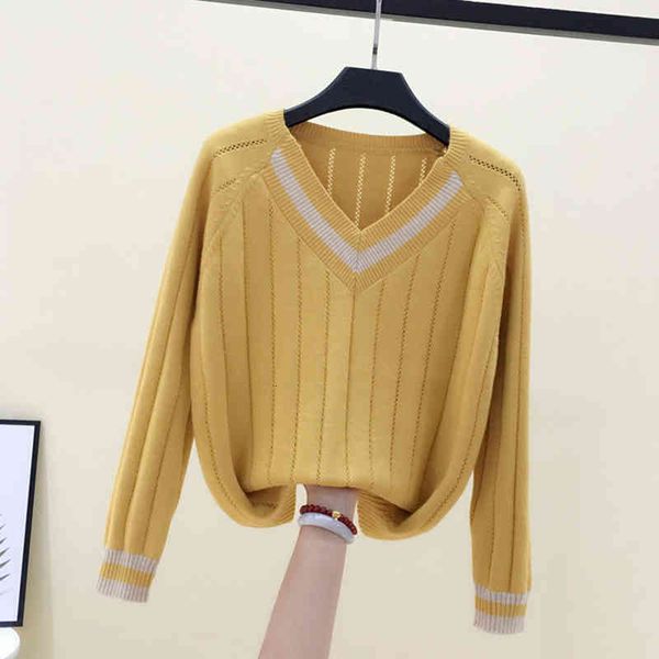 women's sweaters shintimes autumn v-neck hollow out knitted sweater korean fashion women and pullovers loose woman a4zz, White;black
women's sweaters shintimes autumn v-neck hollow out knitted sweater korean fashion women and pullovers loose woman a4zz, White;black
