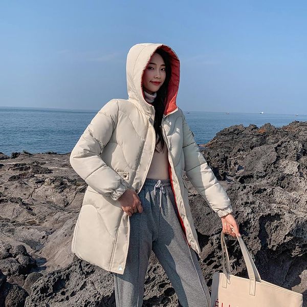 women's trench coats 2021 cotton wadded winter jacket women hooded white long parka female warm coat chaquetas mujer woman, Tan;black
women's trench coats 2021 cotton wadded winter jacket women hooded white long parka female warm coat chaquetas mujer woman, Tan;black