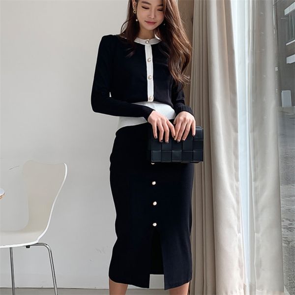 fall winter korean casual 2 piece set women crop sweater cardigan pearls button bodycon skirt suits female two 210514, White
fall winter korean casual 2 piece set women crop sweater cardigan pearls button bodycon skirt suits female two 210514, White