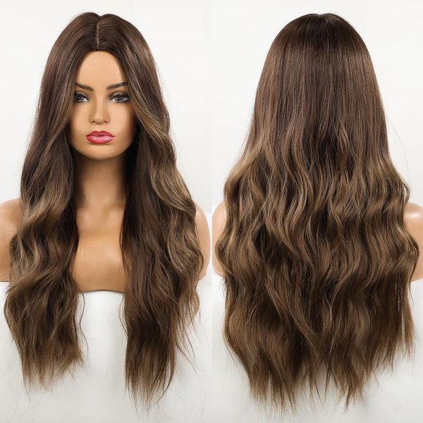 synthetic wigs long body wave dark brown wig natural middle part heat resistant for black women daily cosplay faker hair
synthetic wigs long body wave dark brown wig natural middle part heat resistant for black women daily cosplay faker hair