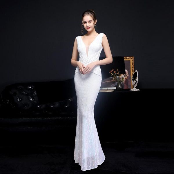party dresses 2021 white v neck gold sequin evening dress women elegant maxi long prom soiree de mariage ru42, White;black
party dresses 2021 white v neck gold sequin evening dress women elegant maxi long prom soiree de mariage ru42, White;black