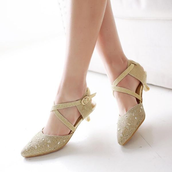 sandals big size 34-43 summer fashion women glitter crystal pointed toe cover heel low 2 colors azgl, Black
sandals big size 34-43 summer fashion women glitter crystal pointed toe cover heel low 2 colors azgl, Black