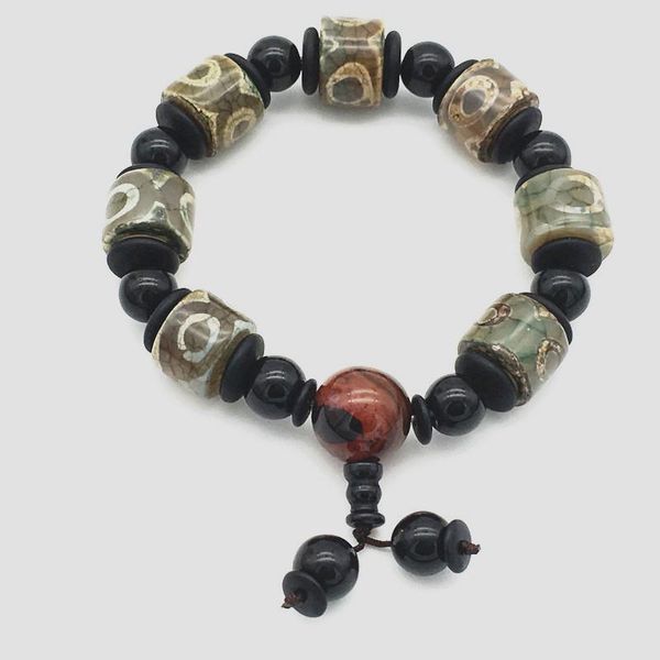 beaded, strands fashionable joker 15mm natural irregular black noxy bead bracelet 2pcs bungee cord men and women
beaded, strands fashionable joker 15mm natural irregular black noxy bead bracelet 2pcs bungee cord men and women