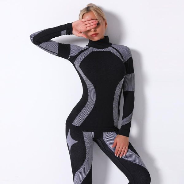 yoga outfit women fitness long sleeve shirt sports running workout wear striped seamless ladies crop top
yoga outfit women fitness long sleeve shirt sports running workout wear striped seamless ladies crop top