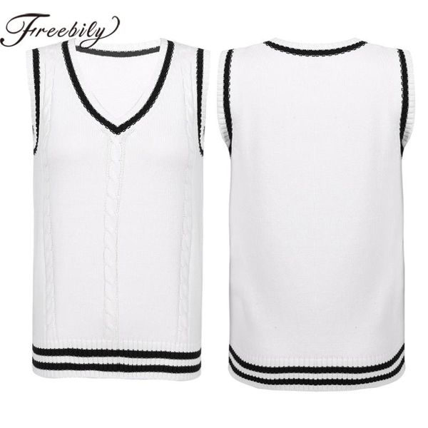 women's vests 2xl v neck sleeveless knitted vest boy girl twist knit tank sweater school uniform waistcoat spring autumn knitwear 202, Black;white
women's vests 2xl v neck sleeveless knitted vest boy girl twist knit tank sweater school uniform waistcoat spring autumn knitwear 202, Black;white