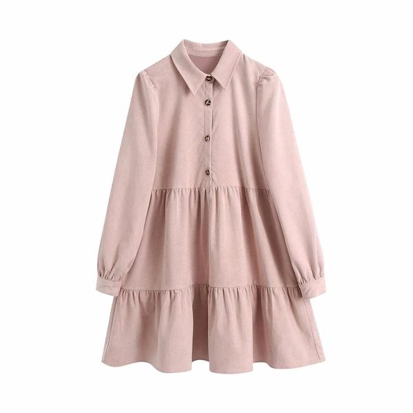 women corduroy dress long sleeves collared ruffled hem short fashion chic mini vestidos femme robe 210420, Black;gray
women corduroy dress long sleeves collared ruffled hem short fashion chic mini vestidos femme robe 210420, Black;gray