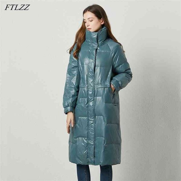 winter stand collar long jacket women white duck down coat blue loose waterproof parka female thick warm snow outerwer 210430, Black
winter stand collar long jacket women white duck down coat blue loose waterproof parka female thick warm snow outerwer 210430, Black