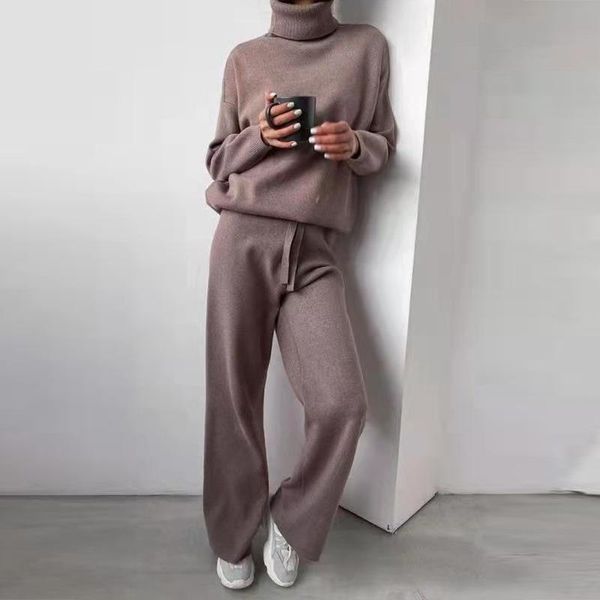 women's two piece pants winter knitted soft set autumn fashion women solid outfits homewear casual turtleneck pullover wide leg pant su, White
women's two piece pants winter knitted soft set autumn fashion women solid outfits homewear casual turtleneck pullover wide leg pant su, White