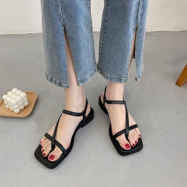 sandals eoeodoit women summer flat heel thong shoes casual rome leather flats, Black
sandals eoeodoit women summer flat heel thong shoes casual rome leather flats, Black