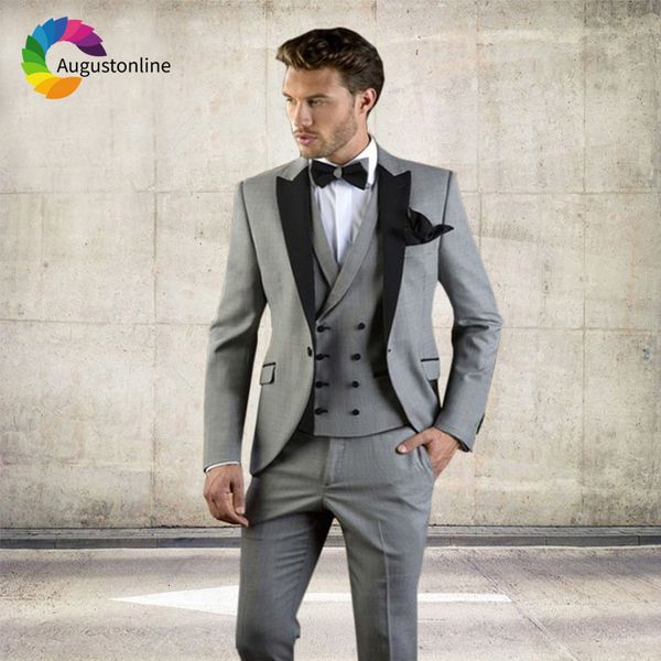 men's suits & blazers grey men for wedding suit business custom slim fit groom prom tuxedos tailor made costumes man traje ho, White;black
men's suits & blazers grey men for wedding suit business custom slim fit groom prom tuxedos tailor made costumes man traje ho, White;black