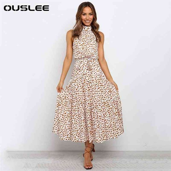 ouslee casual polka dot dres summer boho style printed maxi dresses ladies elegant party long dress halter vestidos mujer 210719, White;black
ouslee casual polka dot dres summer boho style printed maxi dresses ladies elegant party long dress halter vestidos mujer 210719, White;black