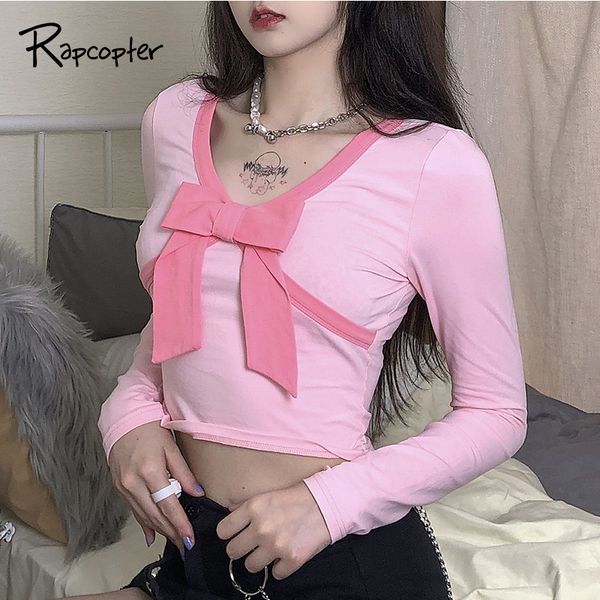 rapcopter big bow crop y2k pink t shirt patched o neck pullovers retro tshirt long sleeve tee autumn women sweet cute, White
rapcopter big bow crop y2k pink t shirt patched o neck pullovers retro tshirt long sleeve tee autumn women sweet cute, White