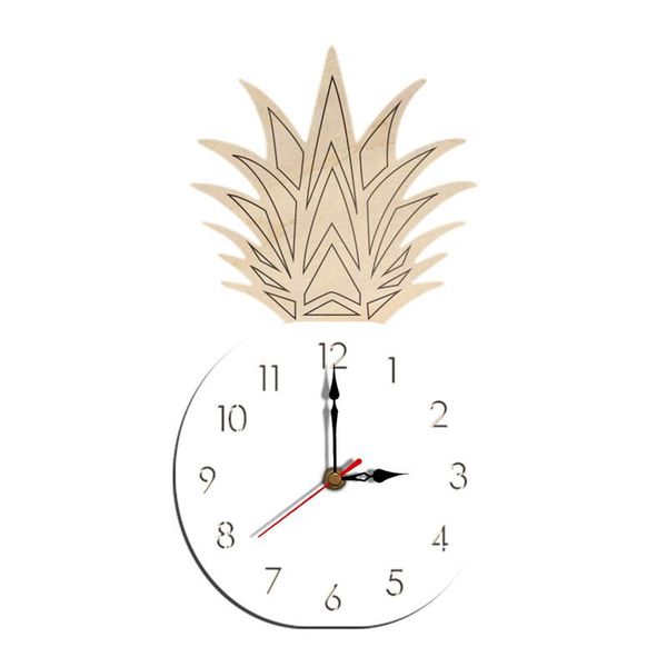 wall clocks european creative fruit clock acrylic children cartoon decorative pineapple hangings