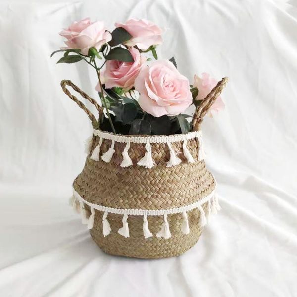 storage baskets handmade bamboo woven seagrass belly basket portable flower decorative container with tassel
storage baskets handmade bamboo woven seagrass belly basket portable flower decorative container with tassel